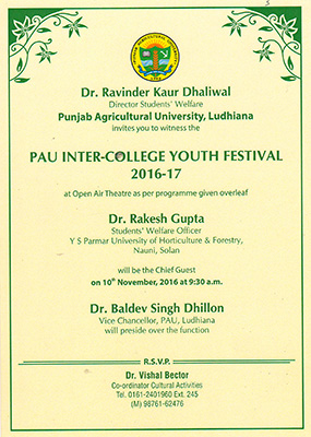 Agri college Events - PAU College Festival - Musical Programme, One act Plays, Mimicr